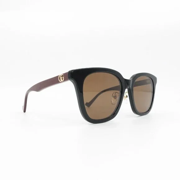 Gucci GG1000 Wayfarer Sunglasses Black Brown OS display picture 1